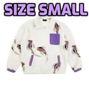 NWT Authentic Taylor Swift Koi Fish Fleece Sherpa Quarter Zip Pullover